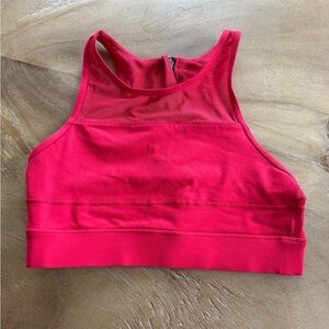 ZYIA Hot Pink High-Neck Sports Bra